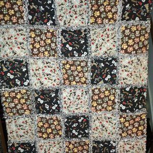 Pending sale. Rag Quilt Homemade Pet Lover Paw Prints